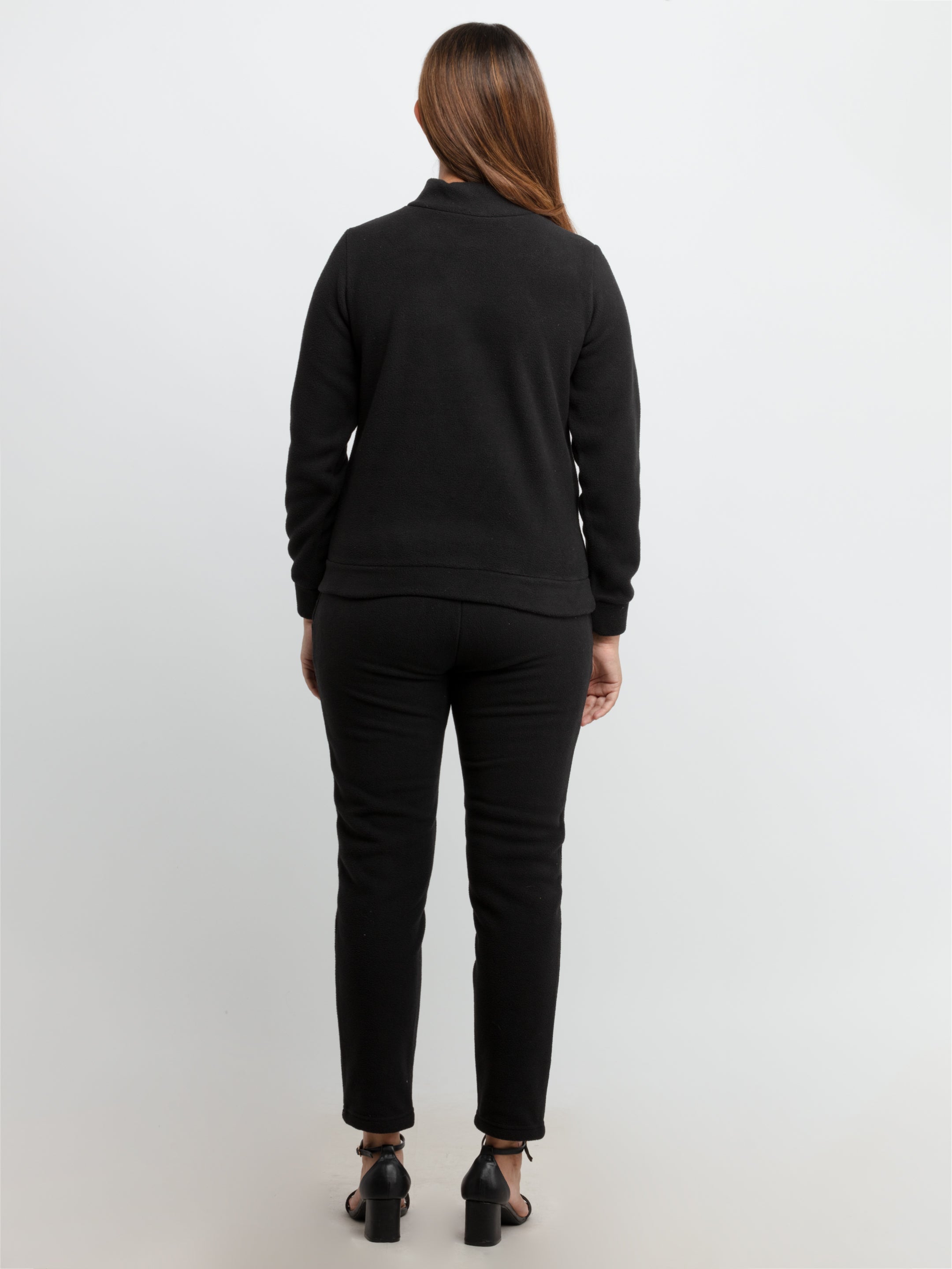 Womens Solid High Neck Tracksuit