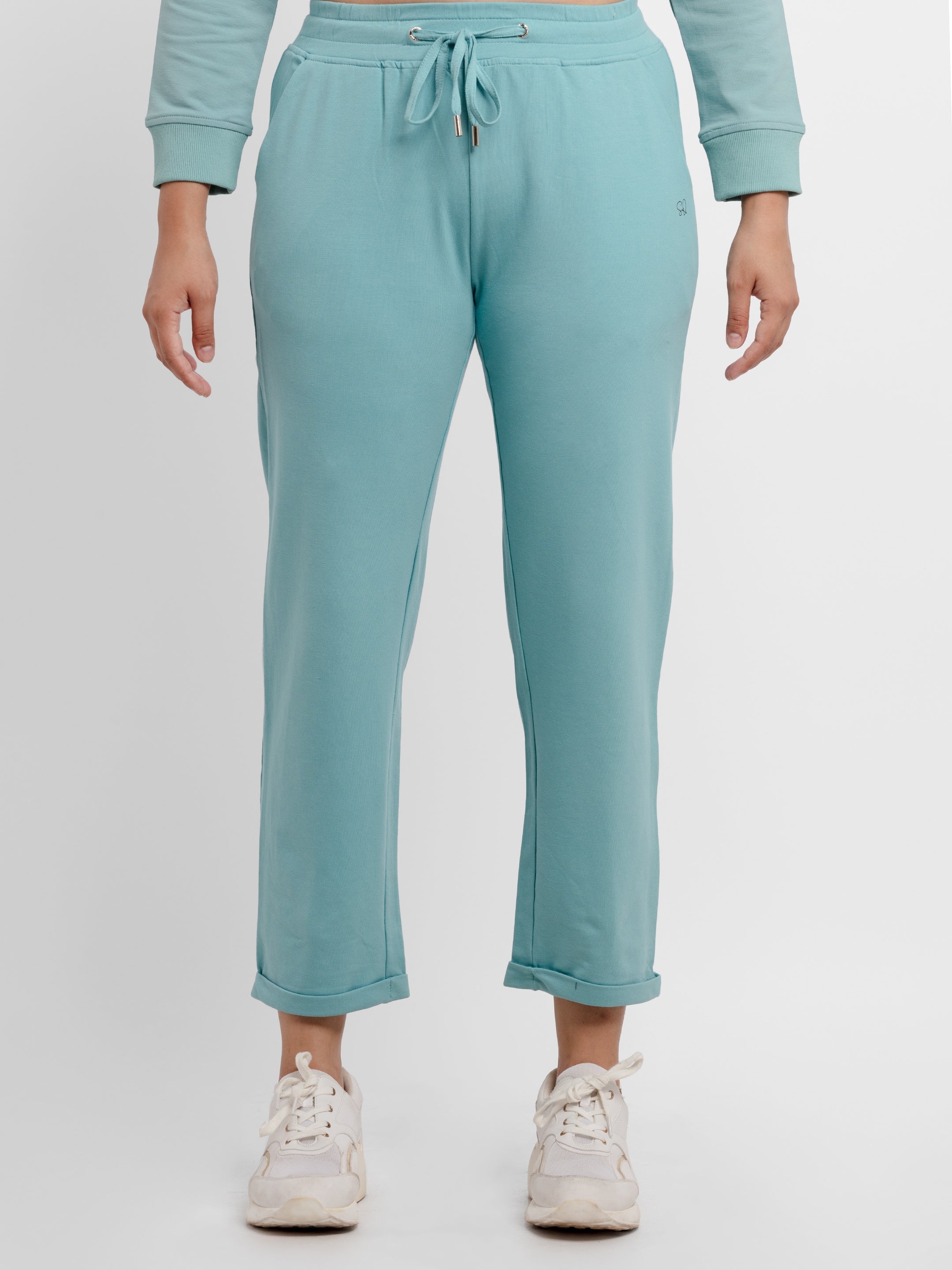 solid track pants for women