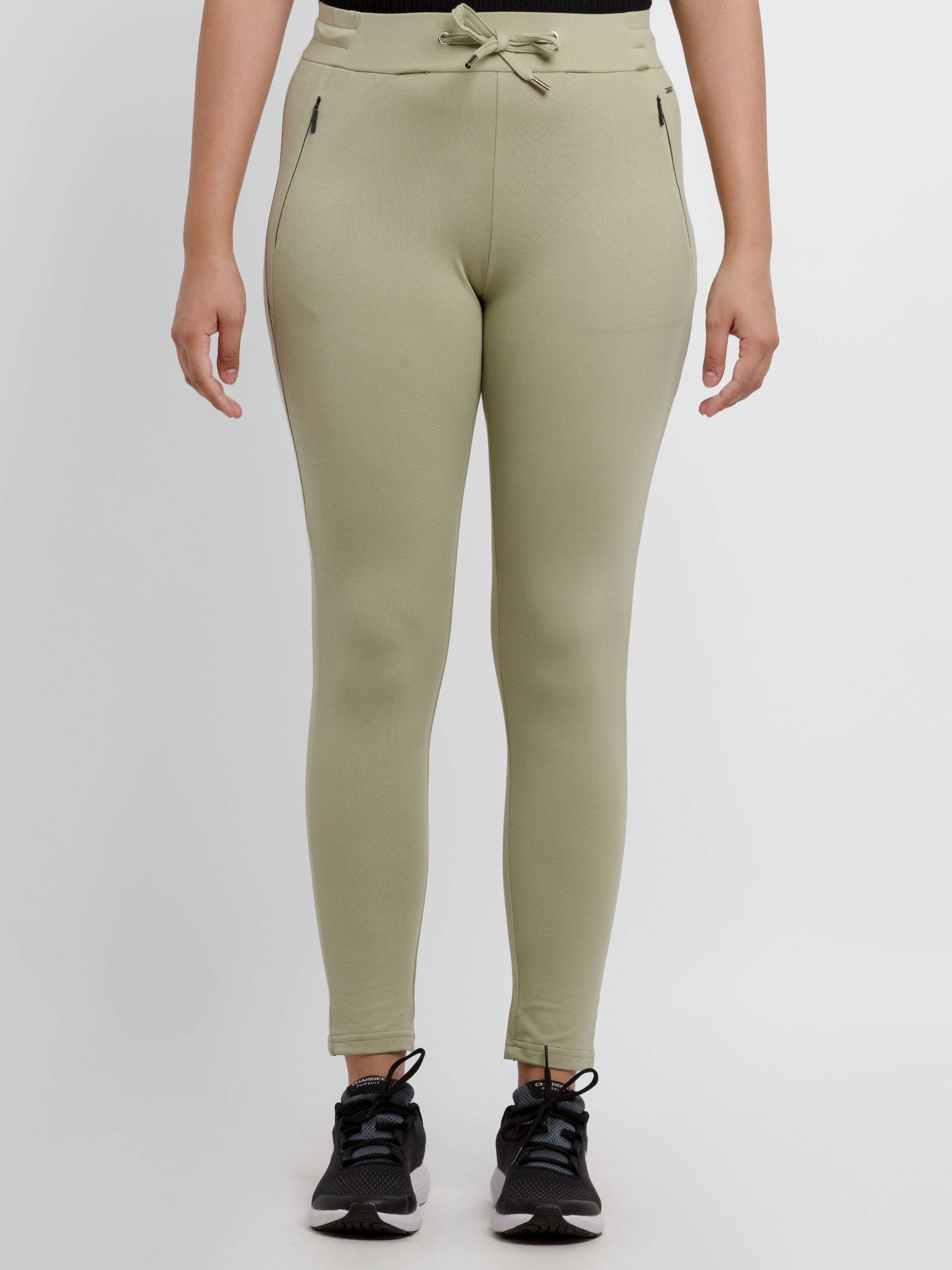 solid track pants for women