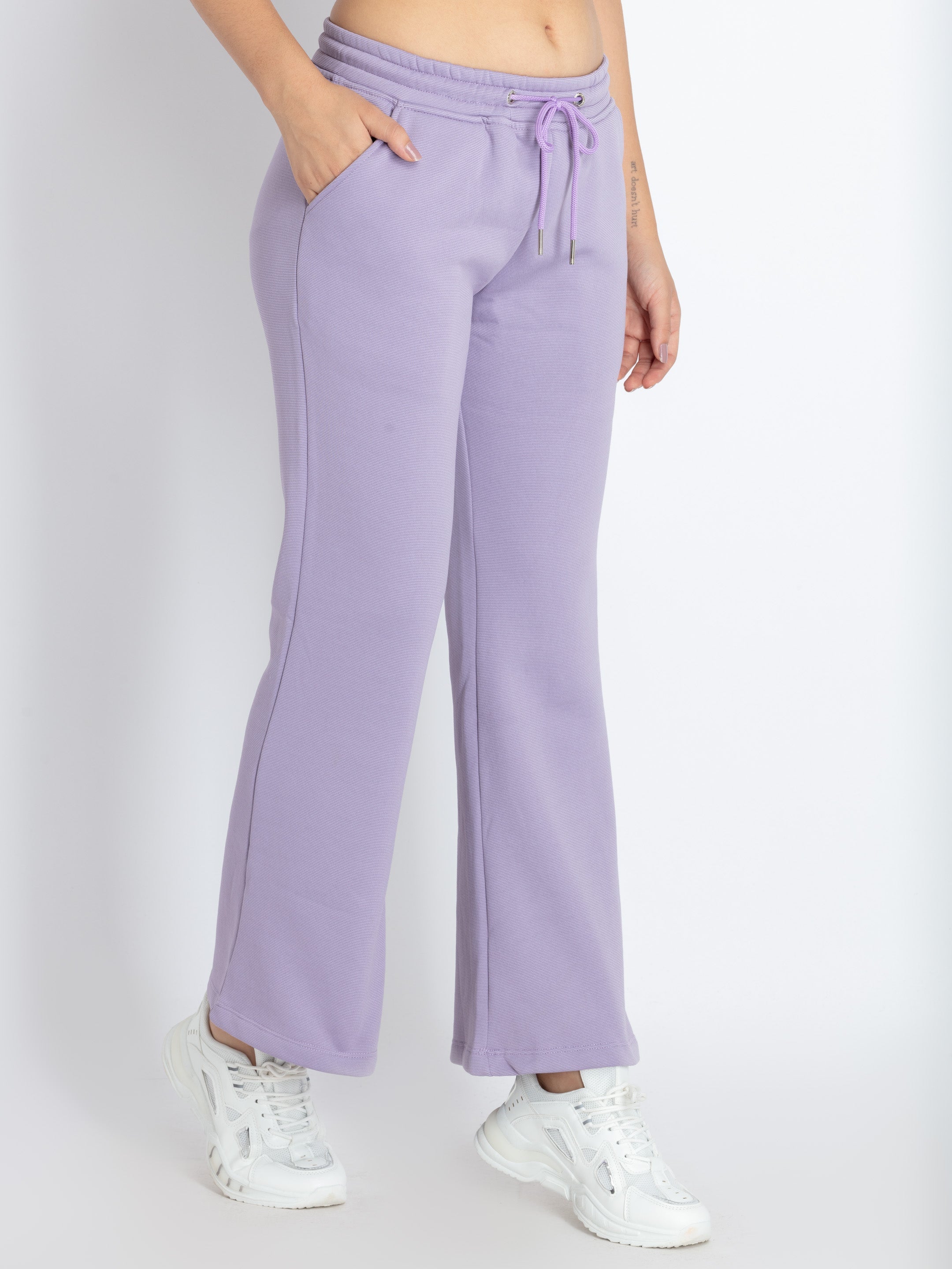 Women's Solid Knitted Track Pants Secondary image
