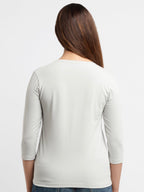 Women's Solid V Neck T-Shirt