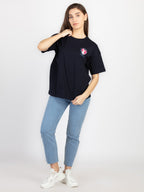 Womens Front & Back Print Oversized T-Shirt