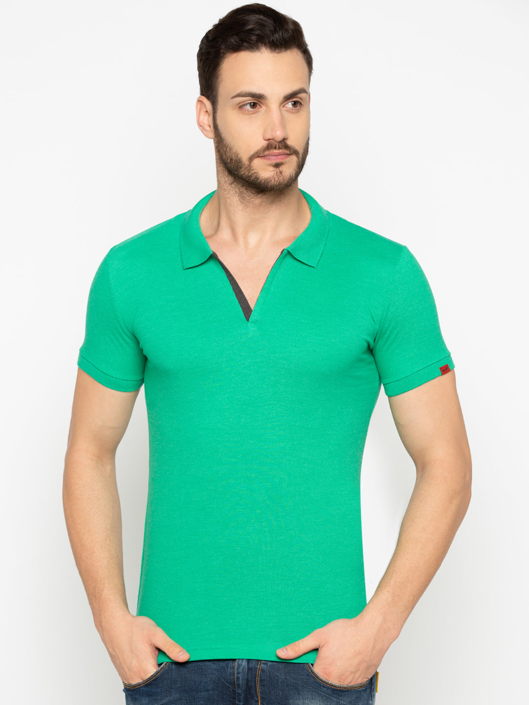 Green Mel polo t shirt