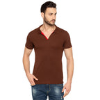 Status Quo |Solid T-shirt with Polo Collar - 3XL, 4XL, 5XL