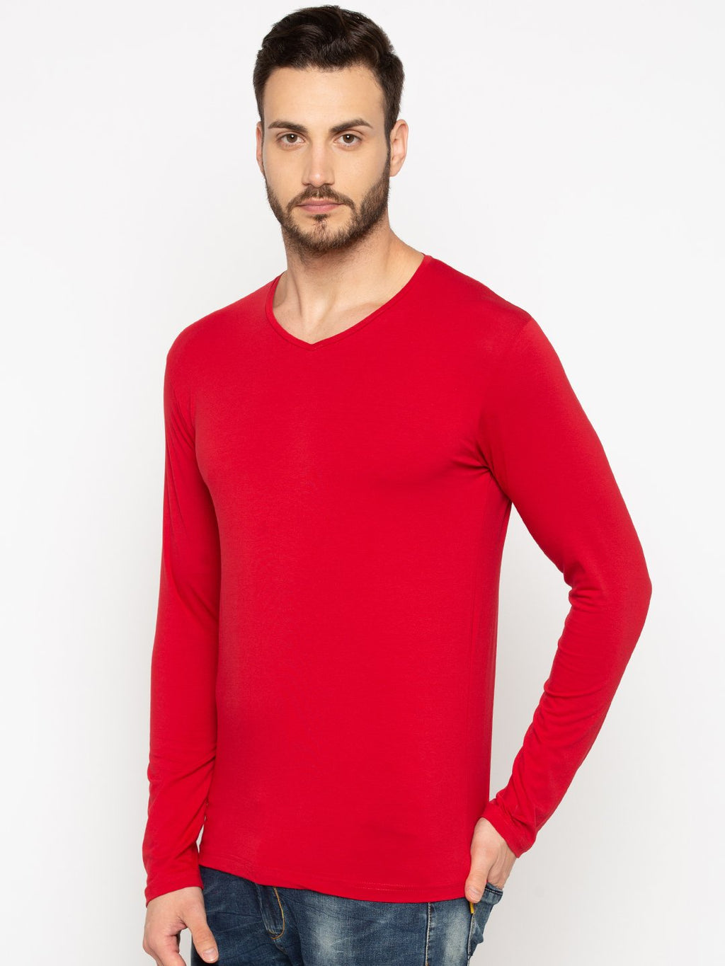 Solid V-Neck Tee