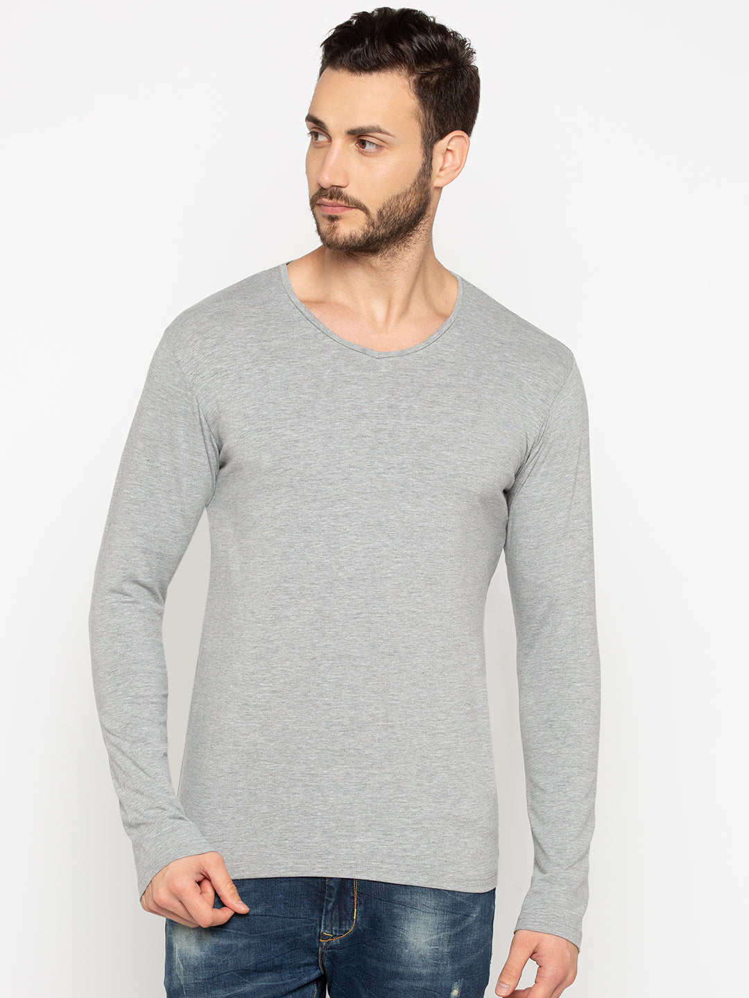 Solid V-Neck Tee