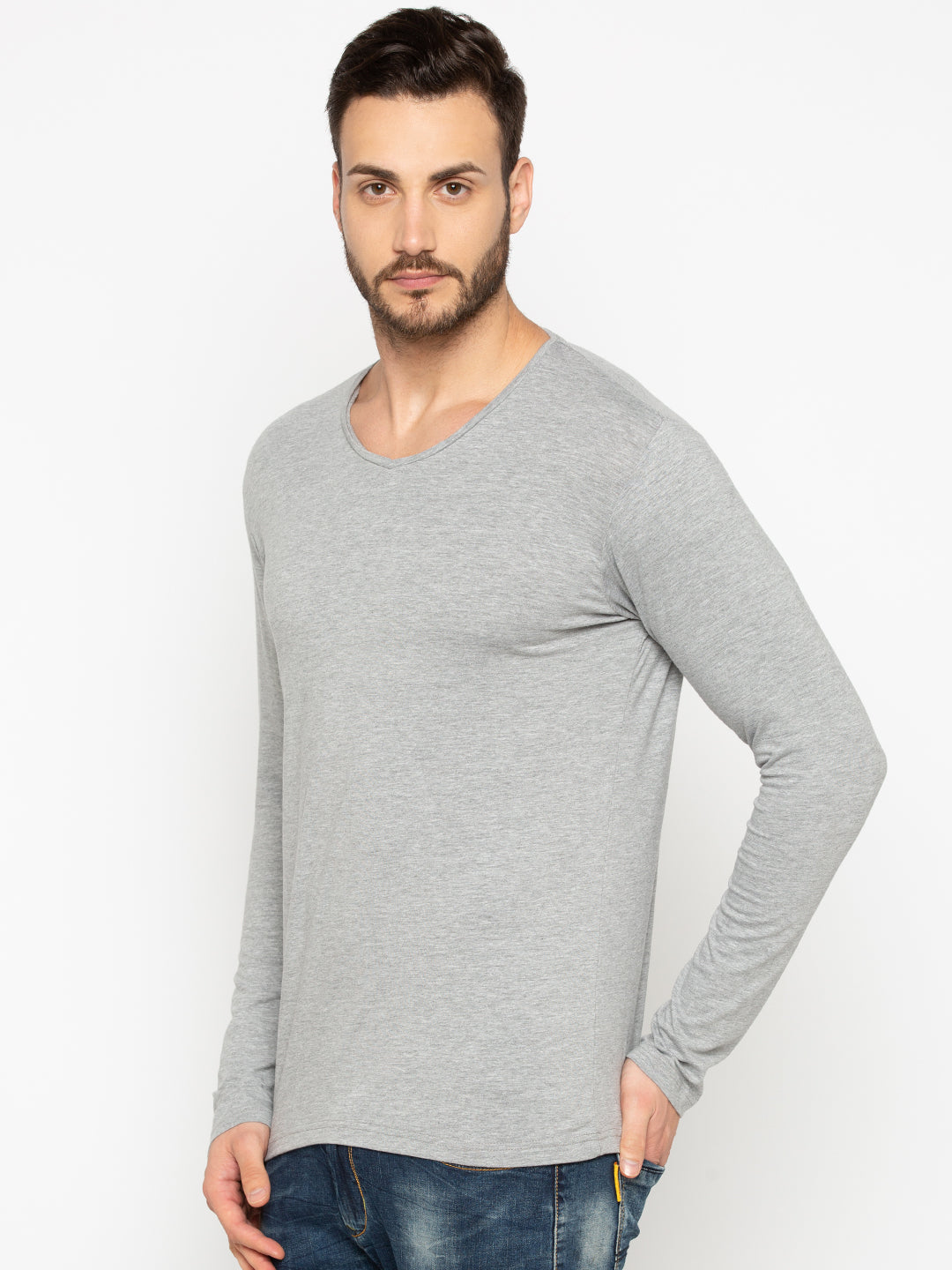 Solid V-Neck Tee