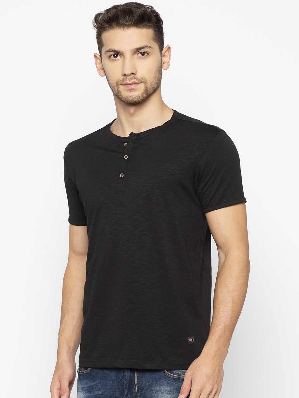 Solid V-Neck Tee