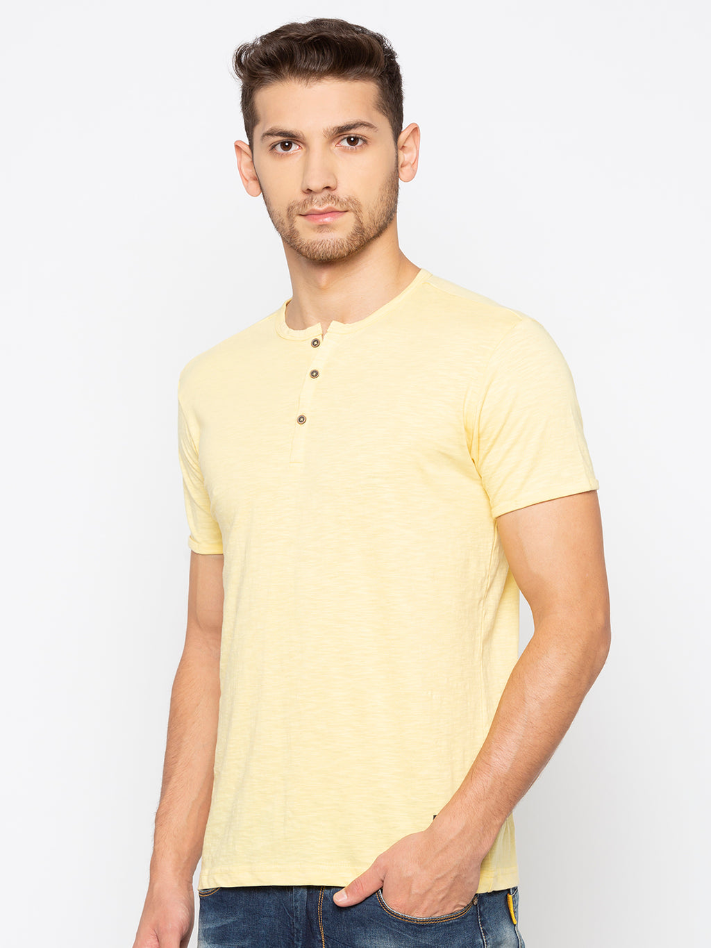 Mens Solid V-Neck Tee
