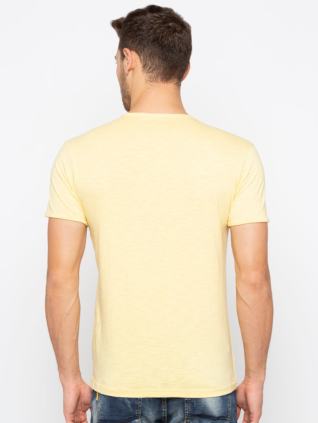 Mens Solid V-Neck Tee