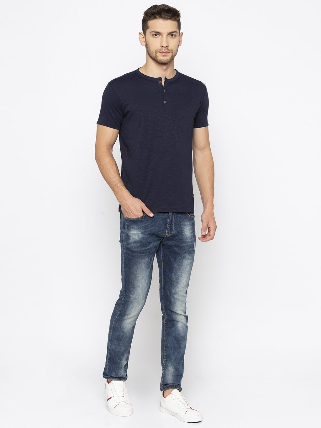 Solid V-Neck Tee