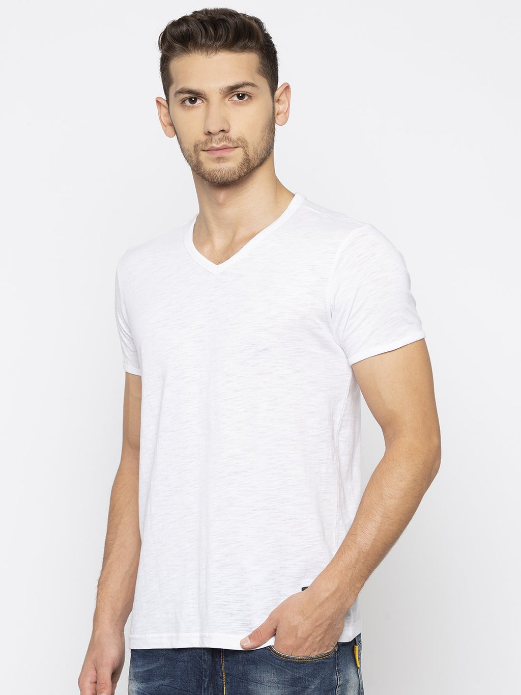 Solid V-Neck Tee