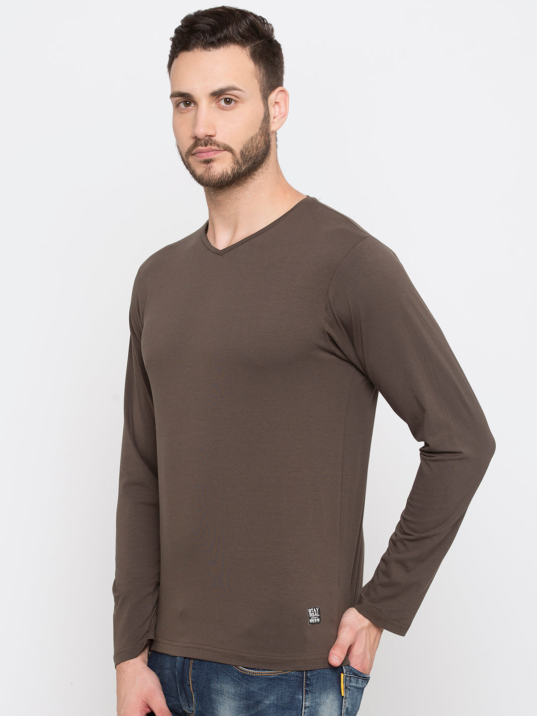Solid V-Neck Tee