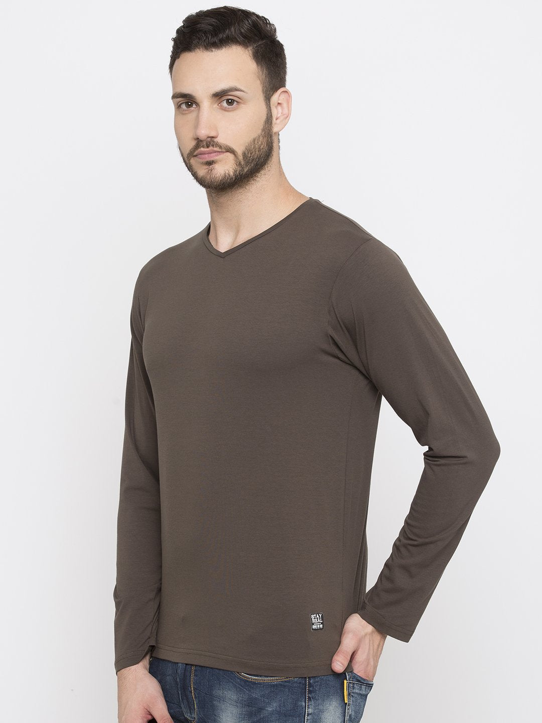 Solid V-Neck Tee