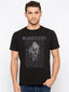 Black Cotton Chest Print 