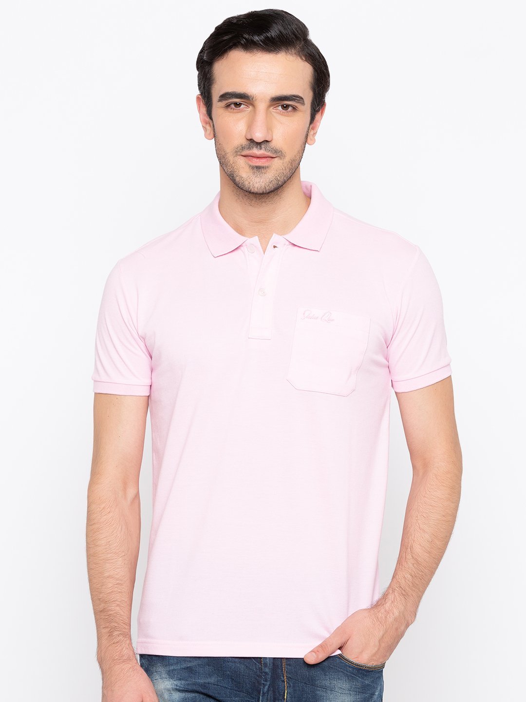 Regular Fit Pink Polo Tshirt