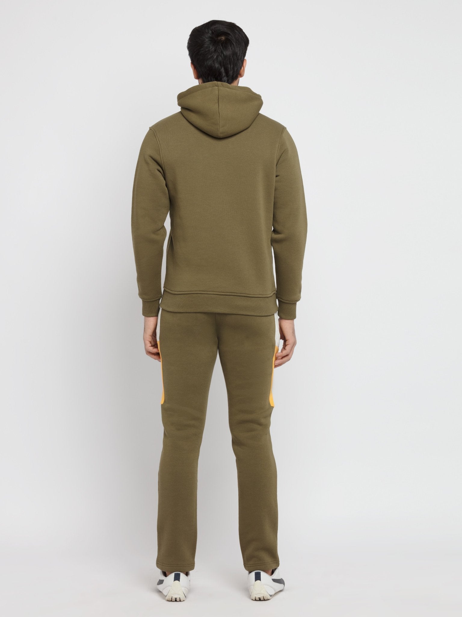 Mens Colour Blocking Tracksuit S OLIVE/GOLD TRACKSUIT-21536-OLIVE/GOLD