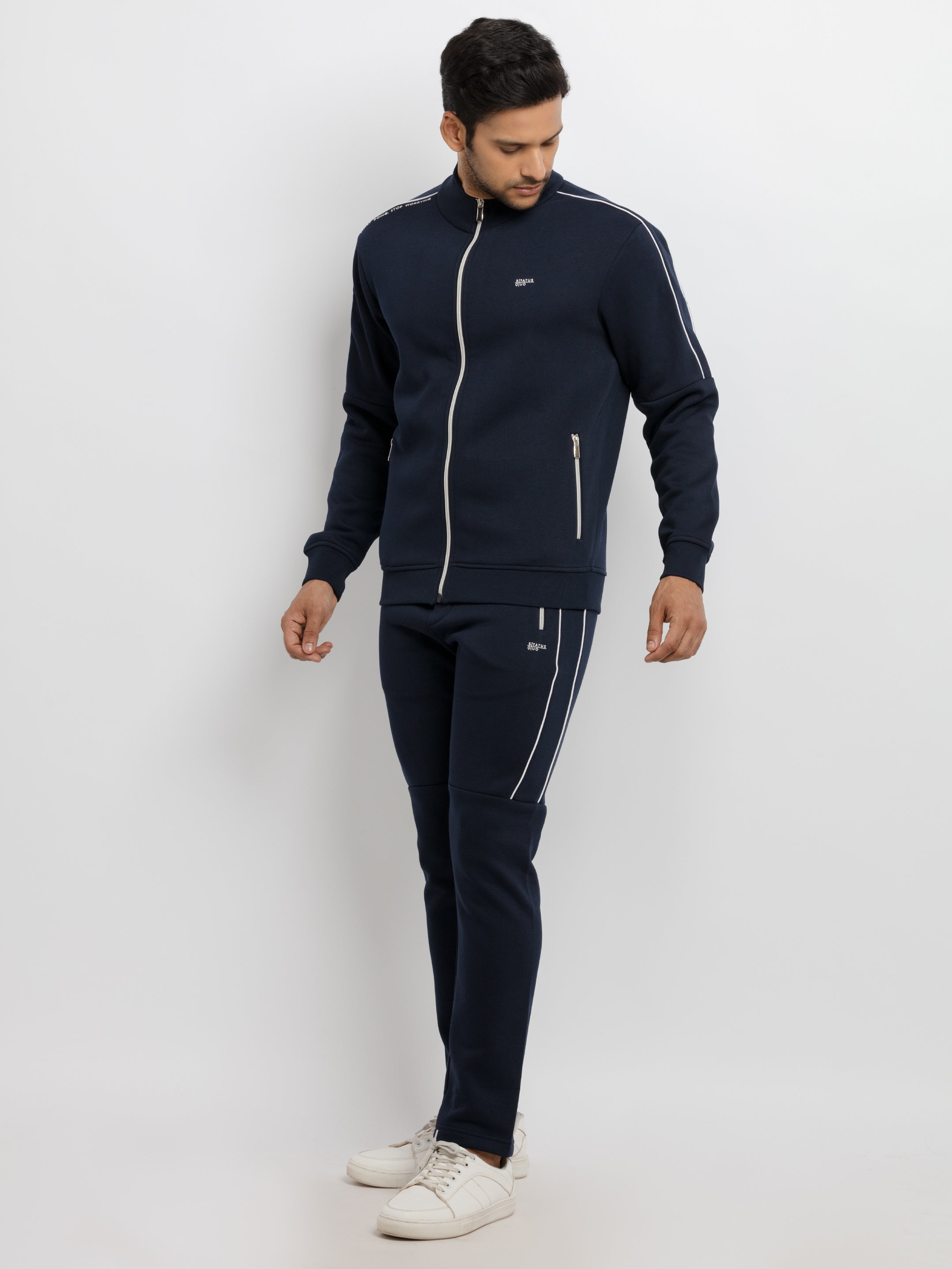 Mens Solid Tracksuit 3XL Navy TRACKSUIT-22770-Navy