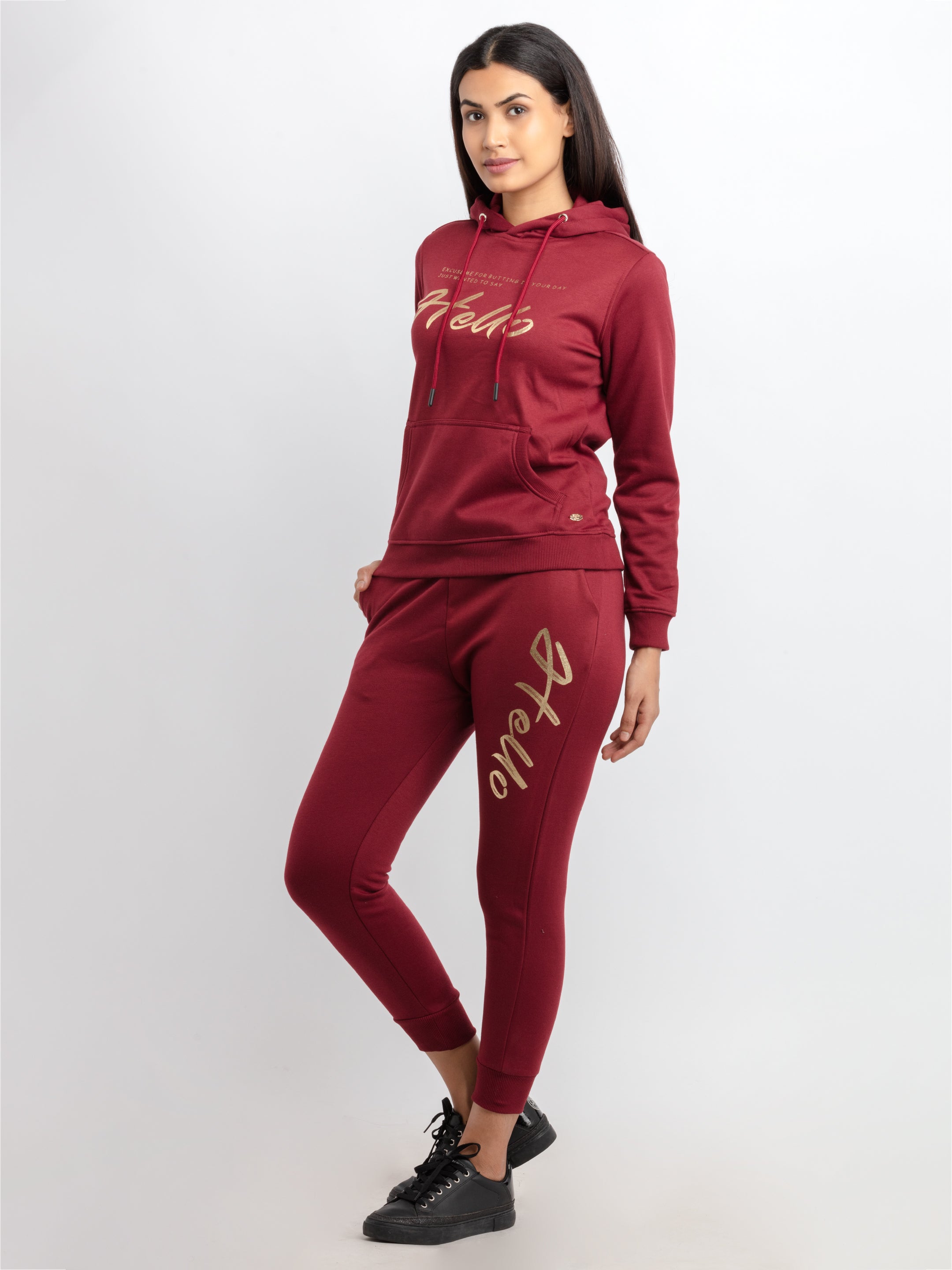 Womens Printed Hooded Tracksuit