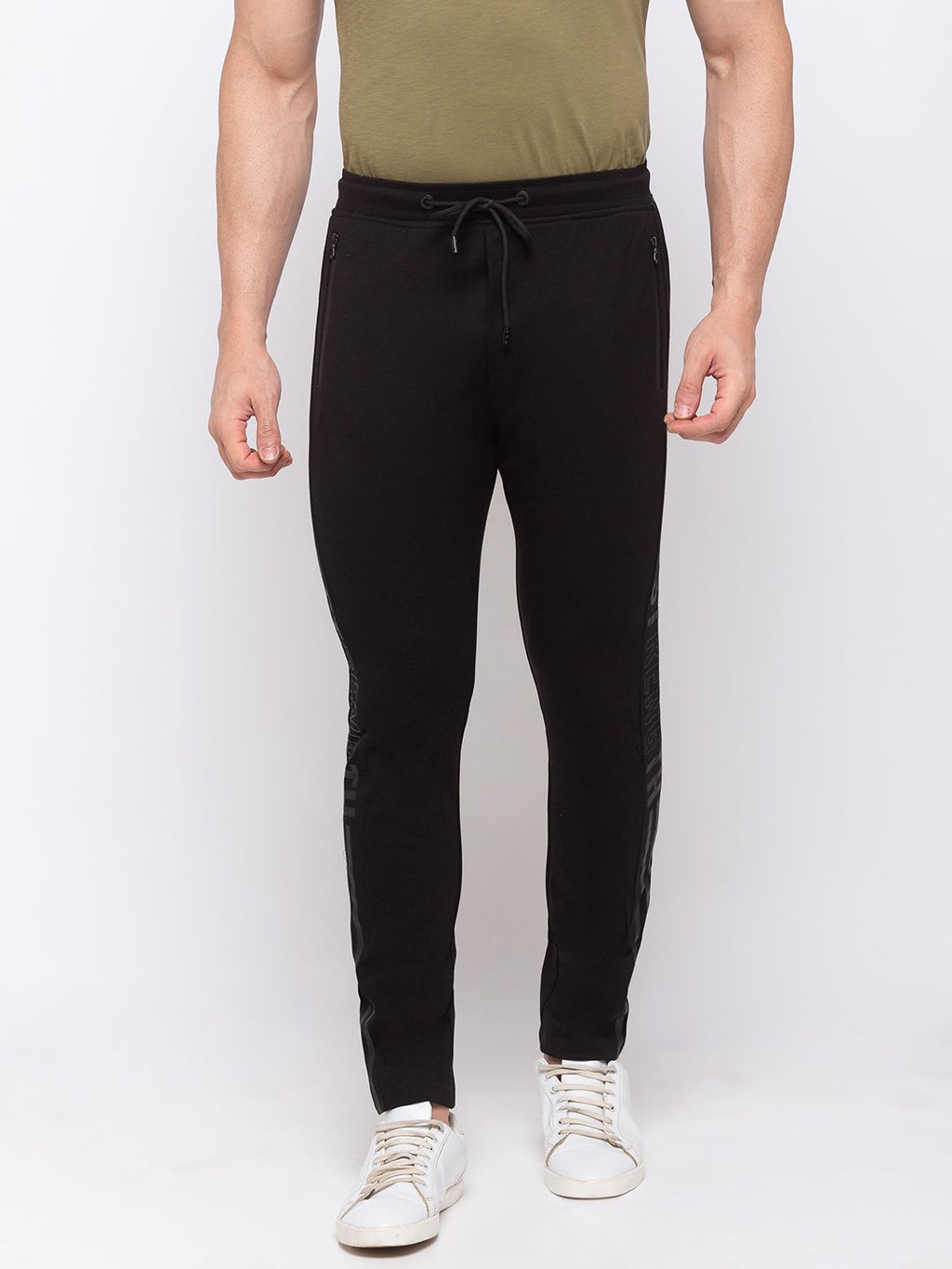 Status Quo |BLACK Solid Regular Fit Trackpant - M, L, XL, XXL