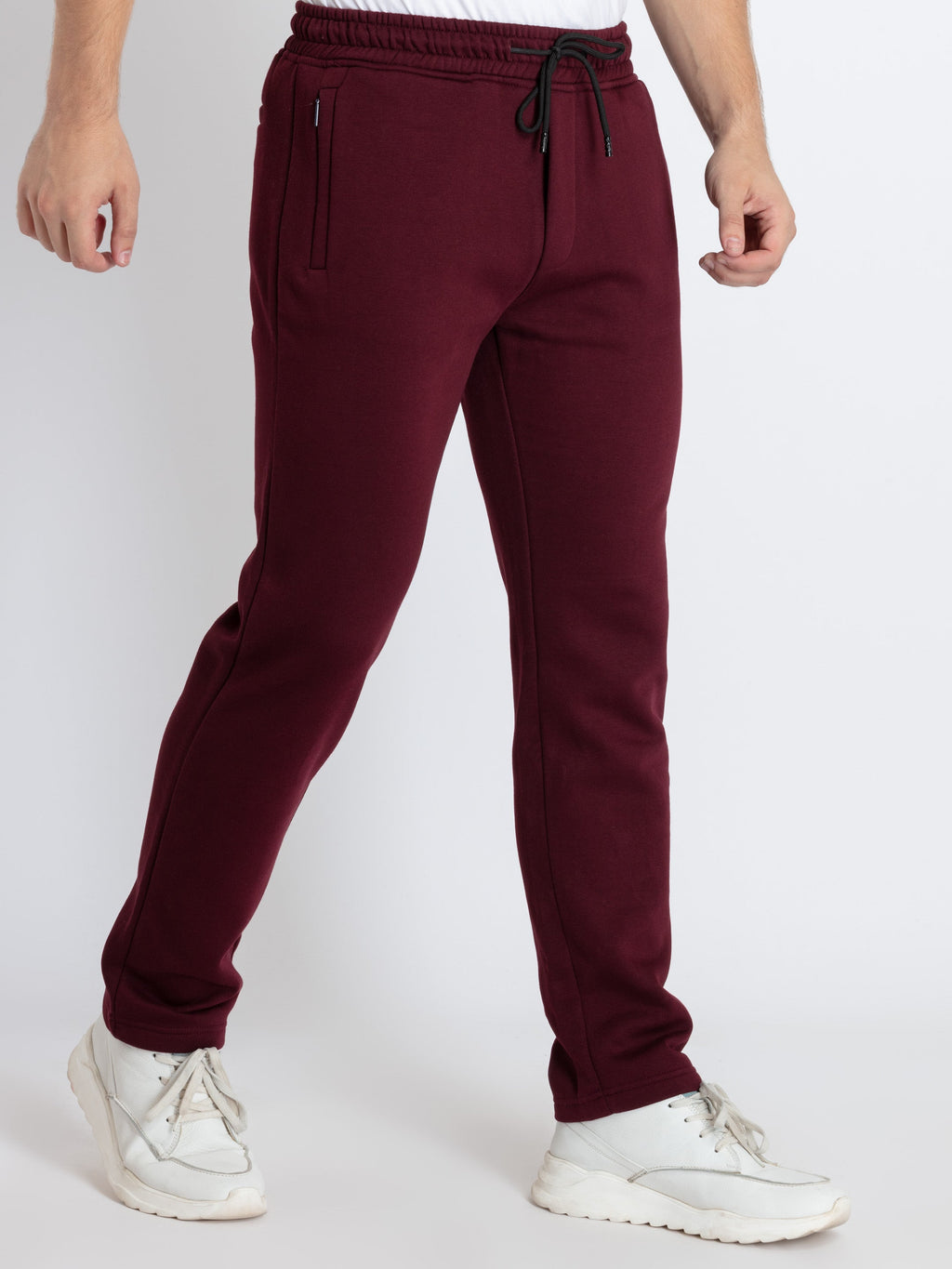 Mens Solid Regular Fit Track Pants