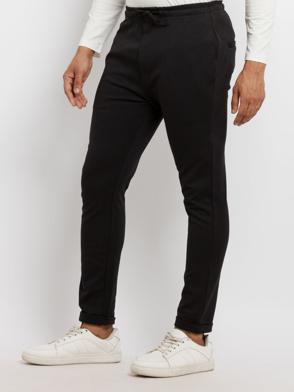 Mens Solid Regular Fit Trackpants
