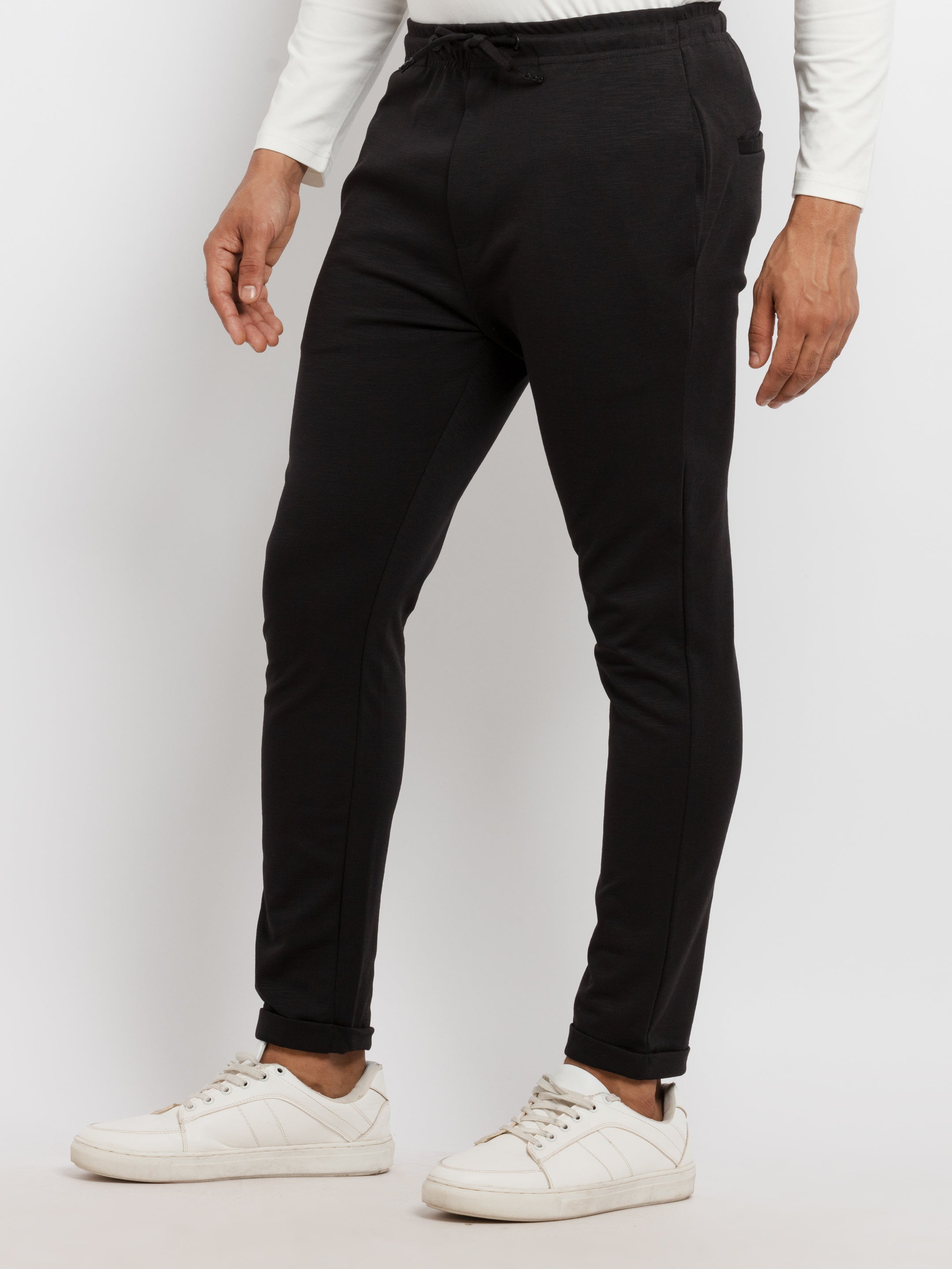 Mens Solid Regular Fit Trackpants