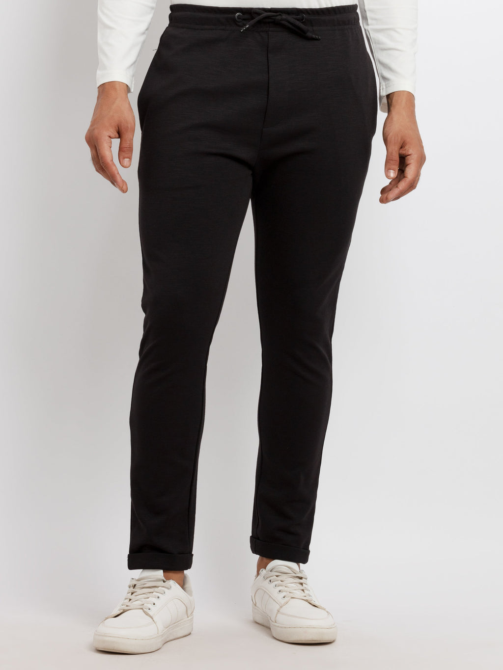 Mens Solid Regular Fit Trackpants