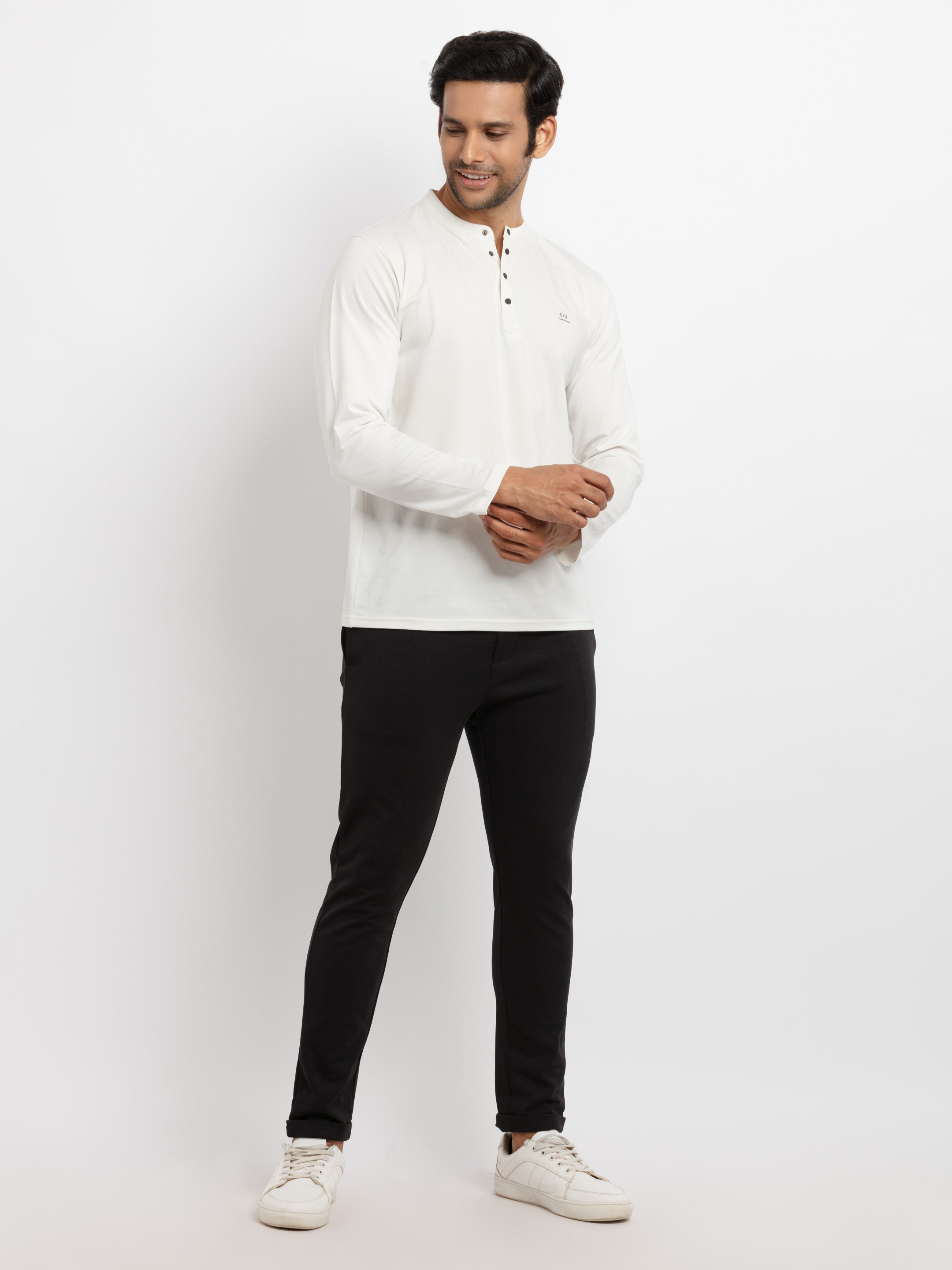 Mens Solid Regular Fit Trackpants