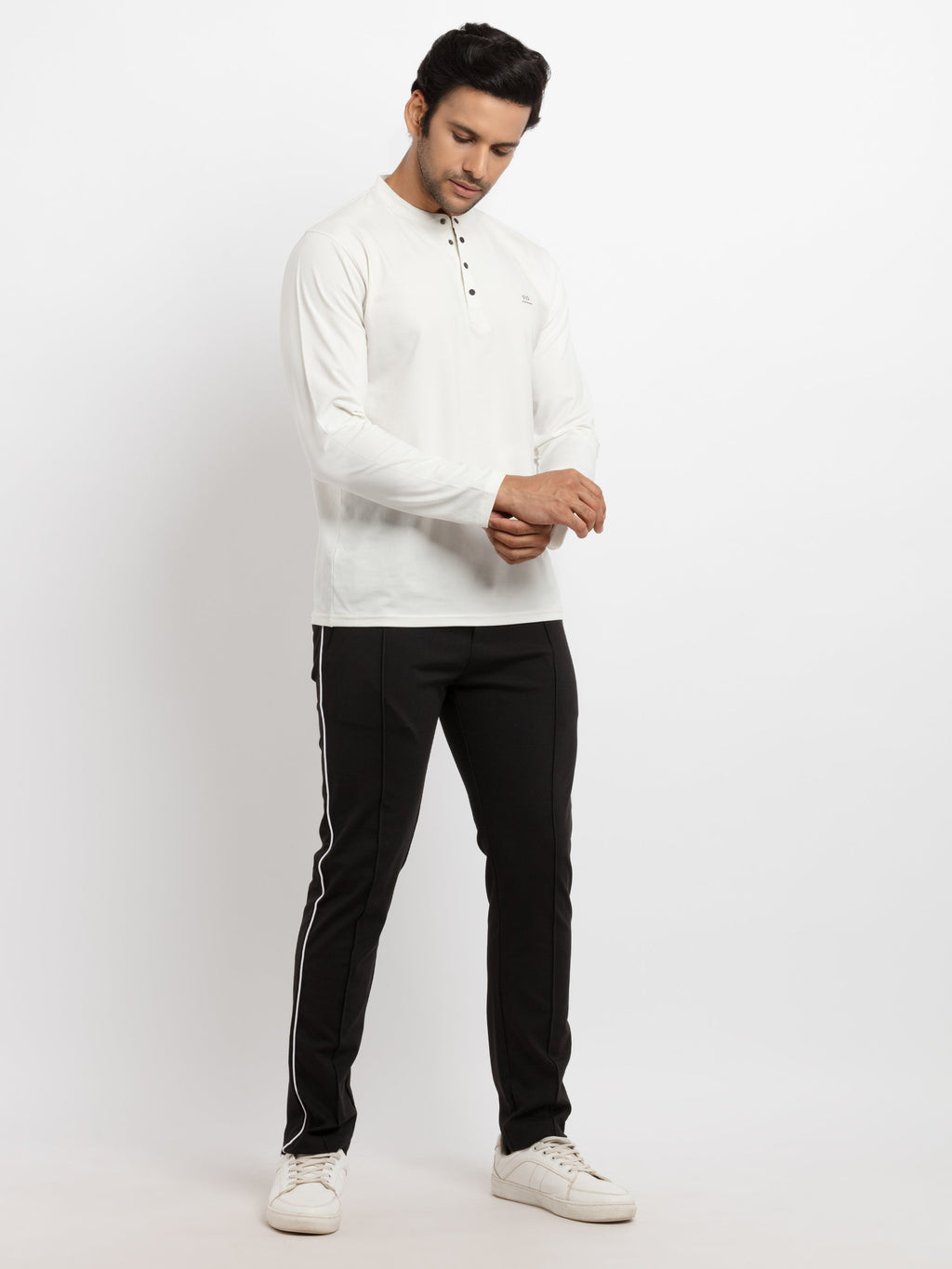 Mens Solid Regular Fit Trackpants