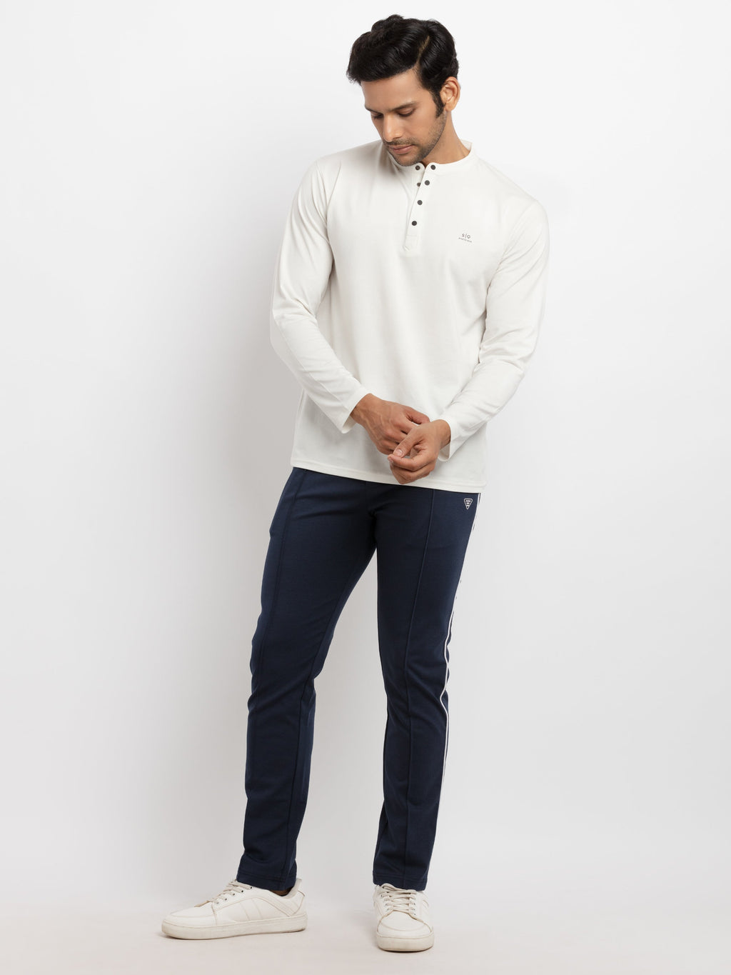 Mens Solid Regular Fit Trackpants