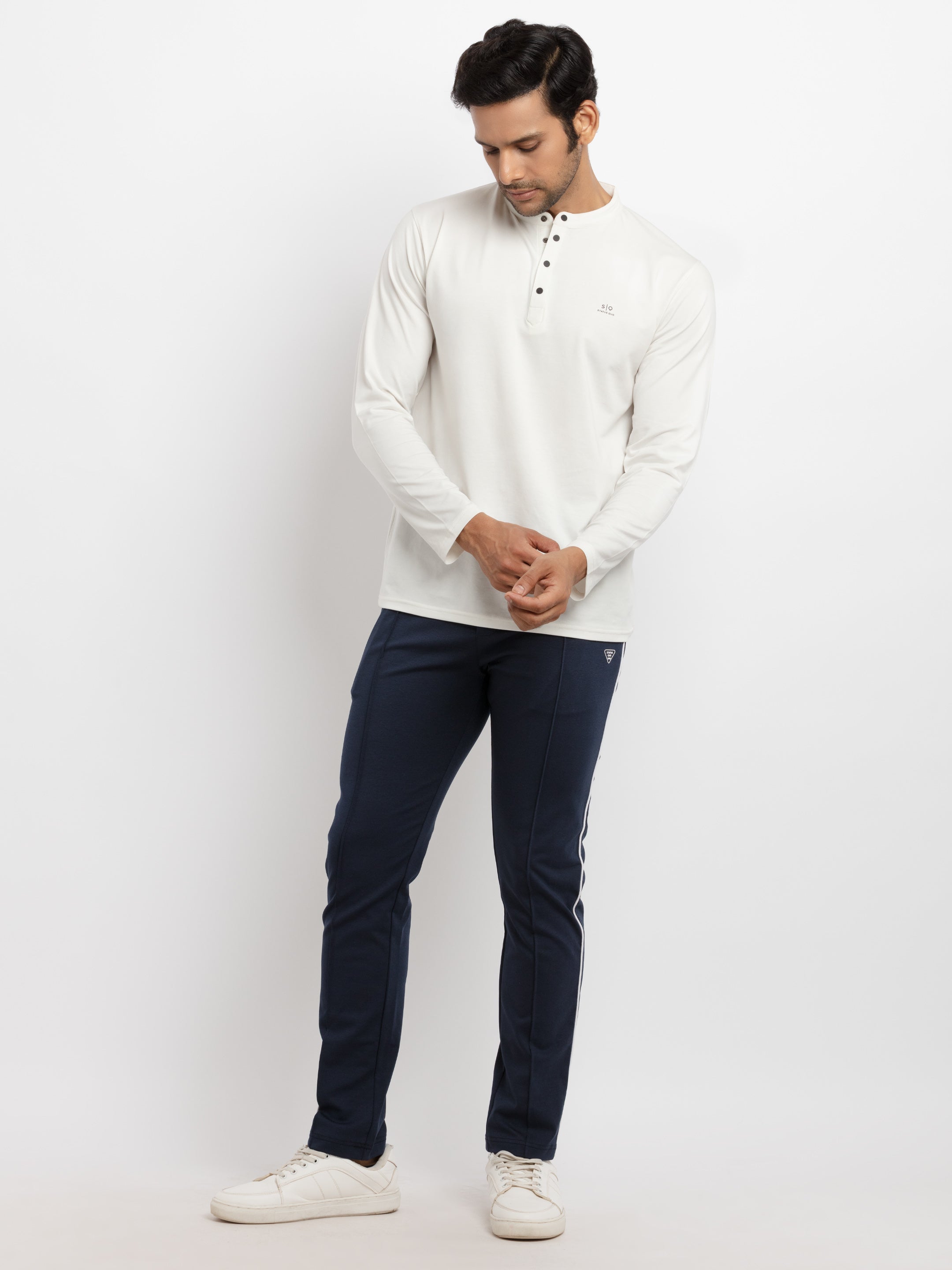 Mens Solid Regular Fit Trackpants