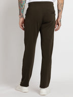 Mens Solid Regular Fit Track Pants
