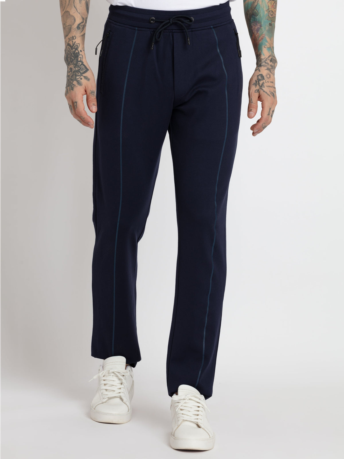 Buy Men Solid Regular Fit Blue Track Pants Online - 320264 | Allen Solly