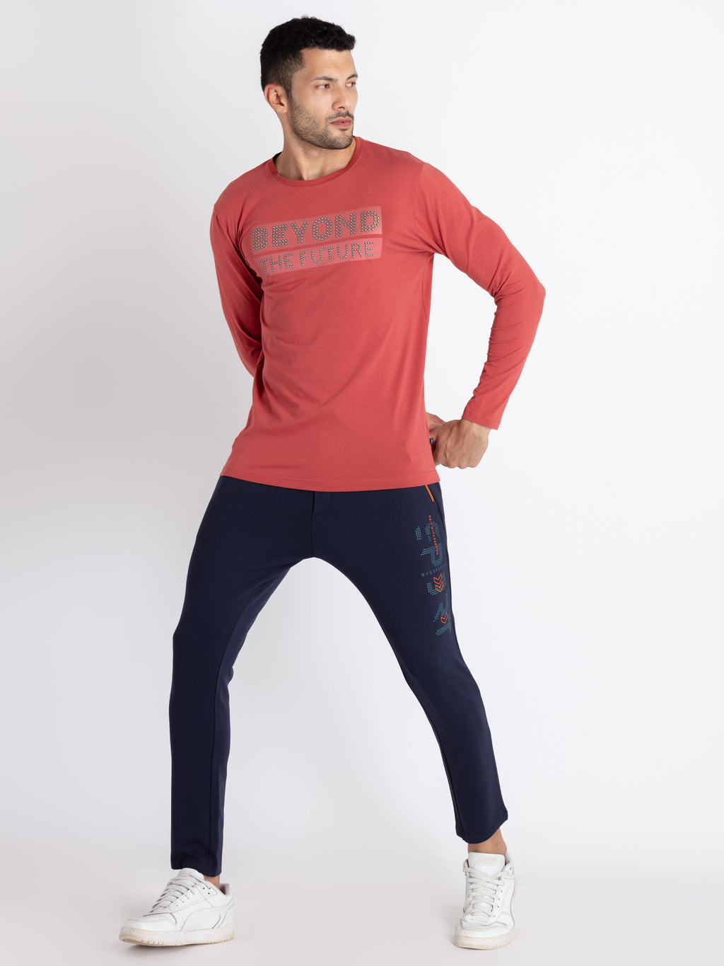 Mens Solid Regular Fit Track Pants