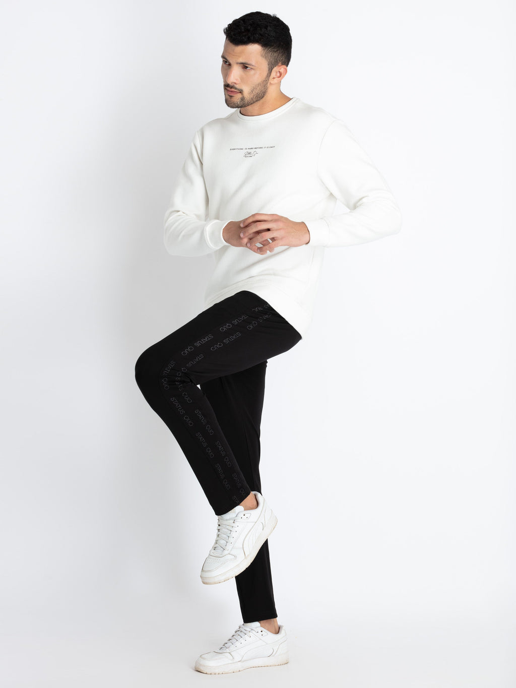 Mens Cut & Sew Regular Fit Track Pants