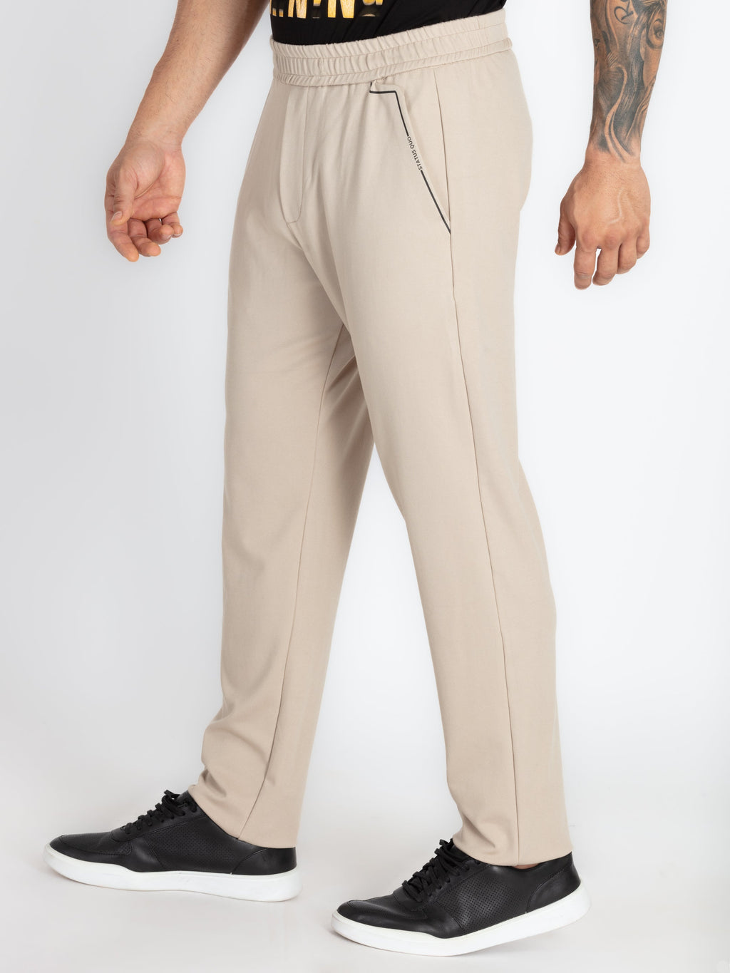 Mens Solid Regular Fit Track Pants