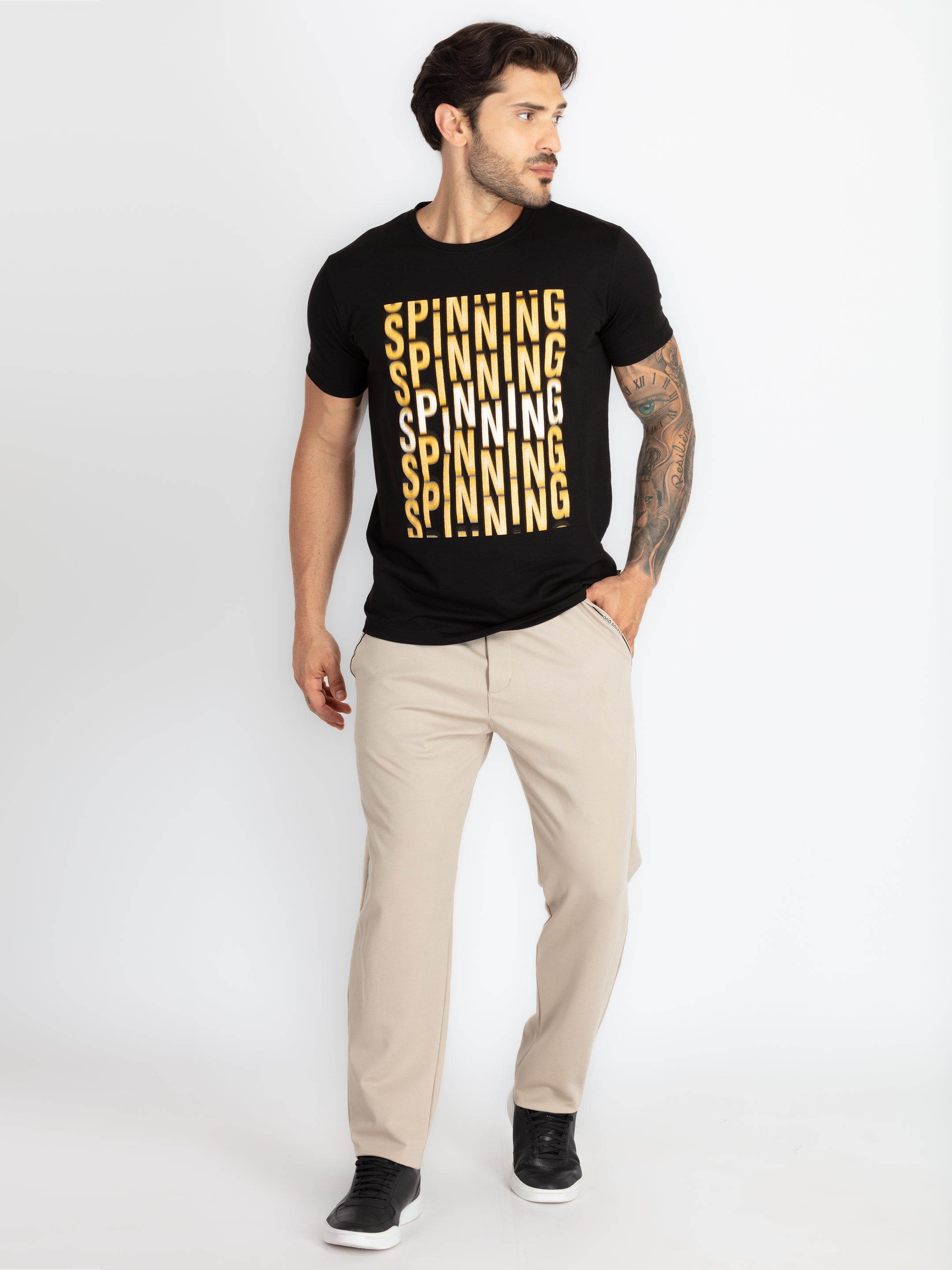 Mens Solid Regular Fit Track Pants