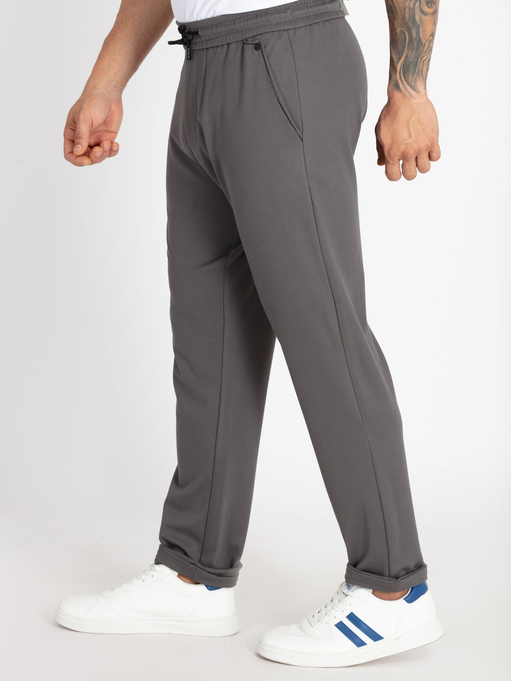Mens Solid Regular Fit Track Pants