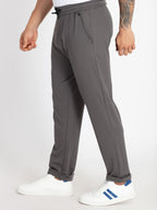 Mens Solid Regular Fit Track Pants