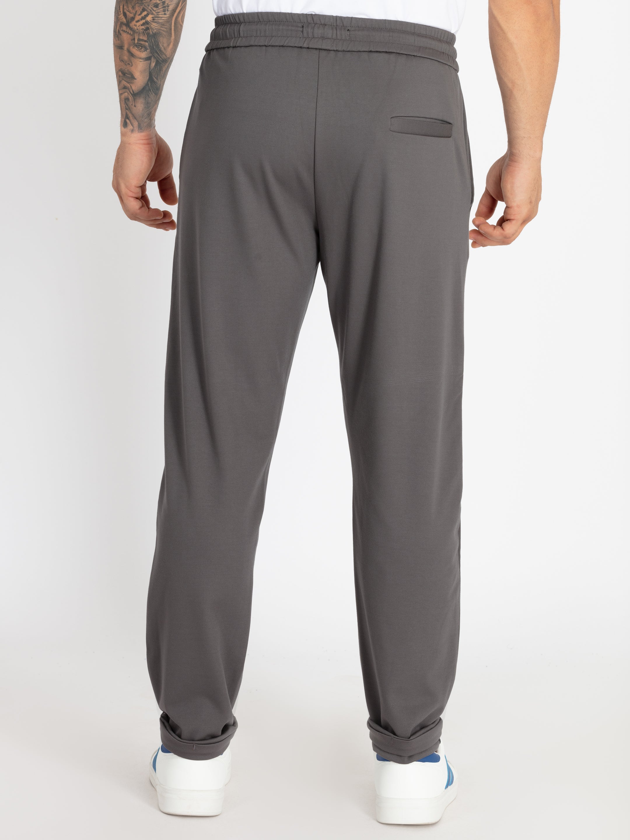Mens Solid Regular Fit Track Pants