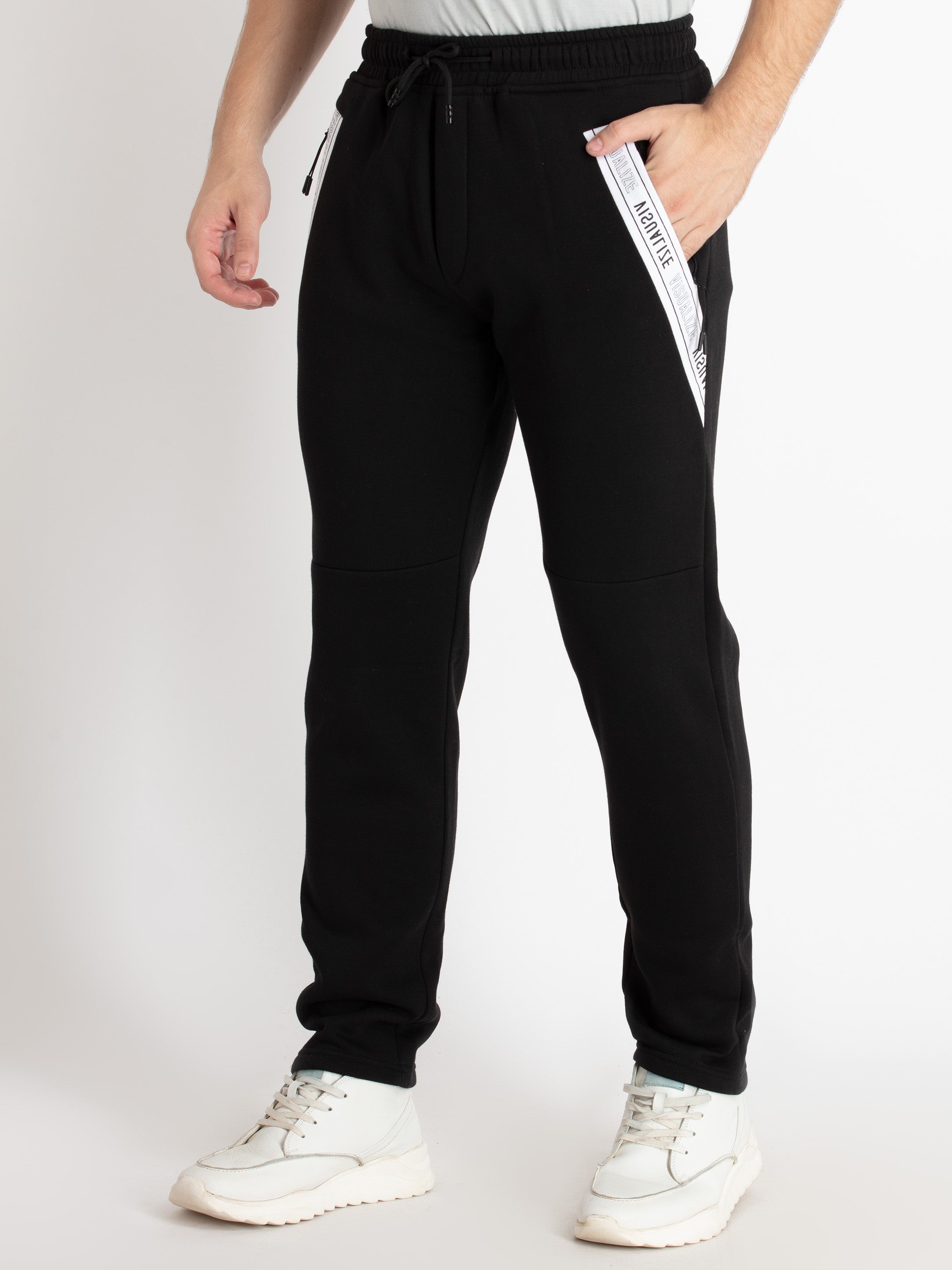 Adidas Pants Men XS Black White Striped Spell Out Track Pants Athletic Zip  Ankle | eBay