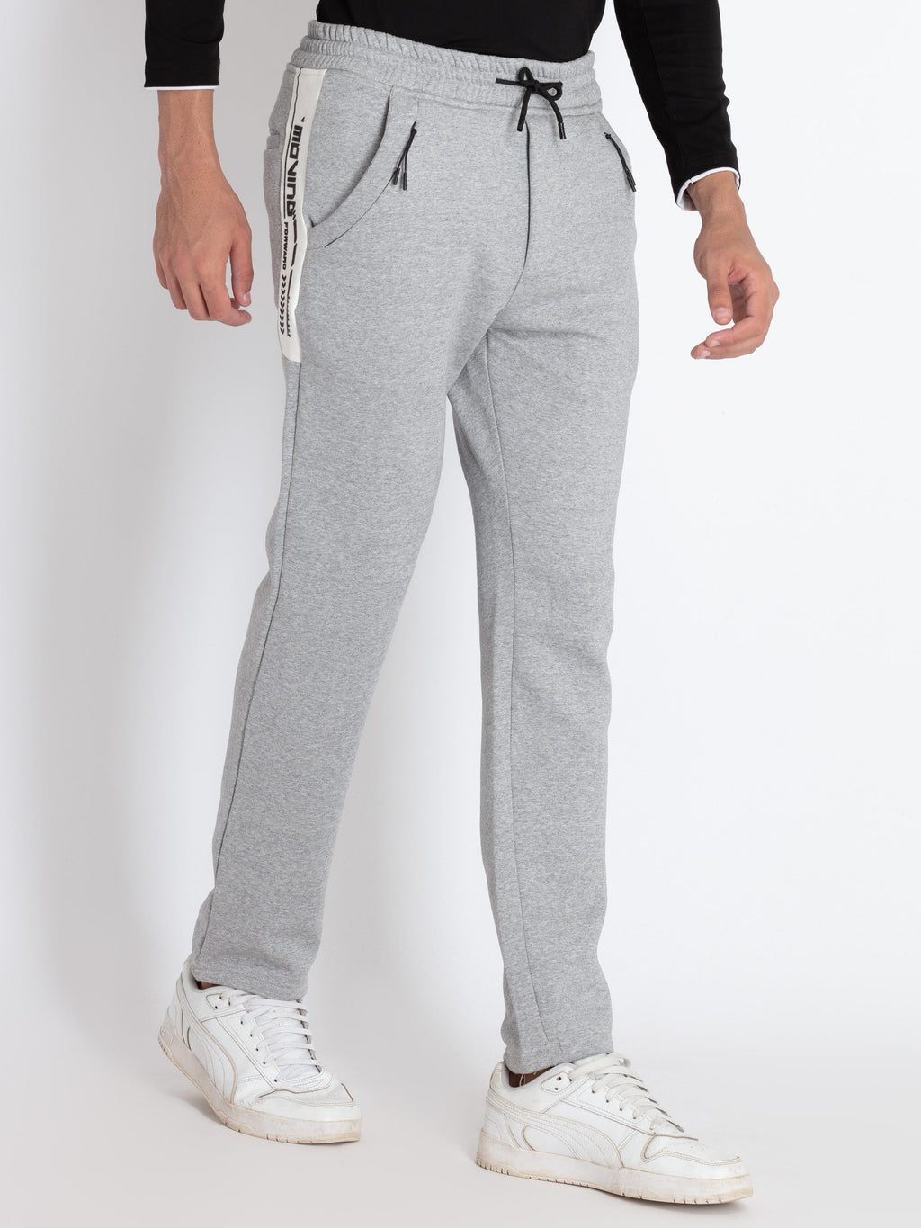 Mens Solid Regular Fit Track Pants