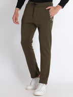 Mens Solid Regular Fit Track Pants