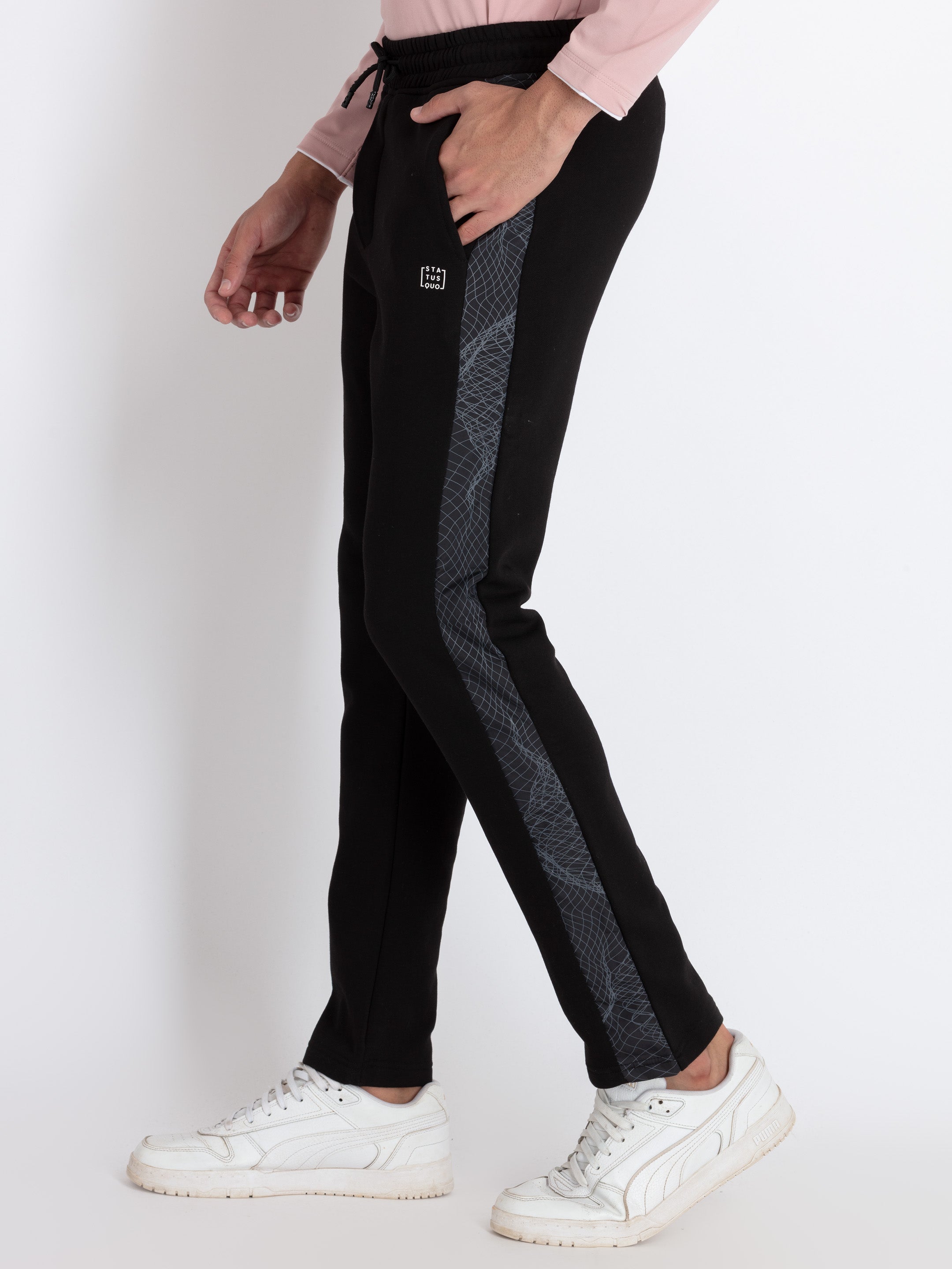 Mens Solid Regular Fit Track Pants