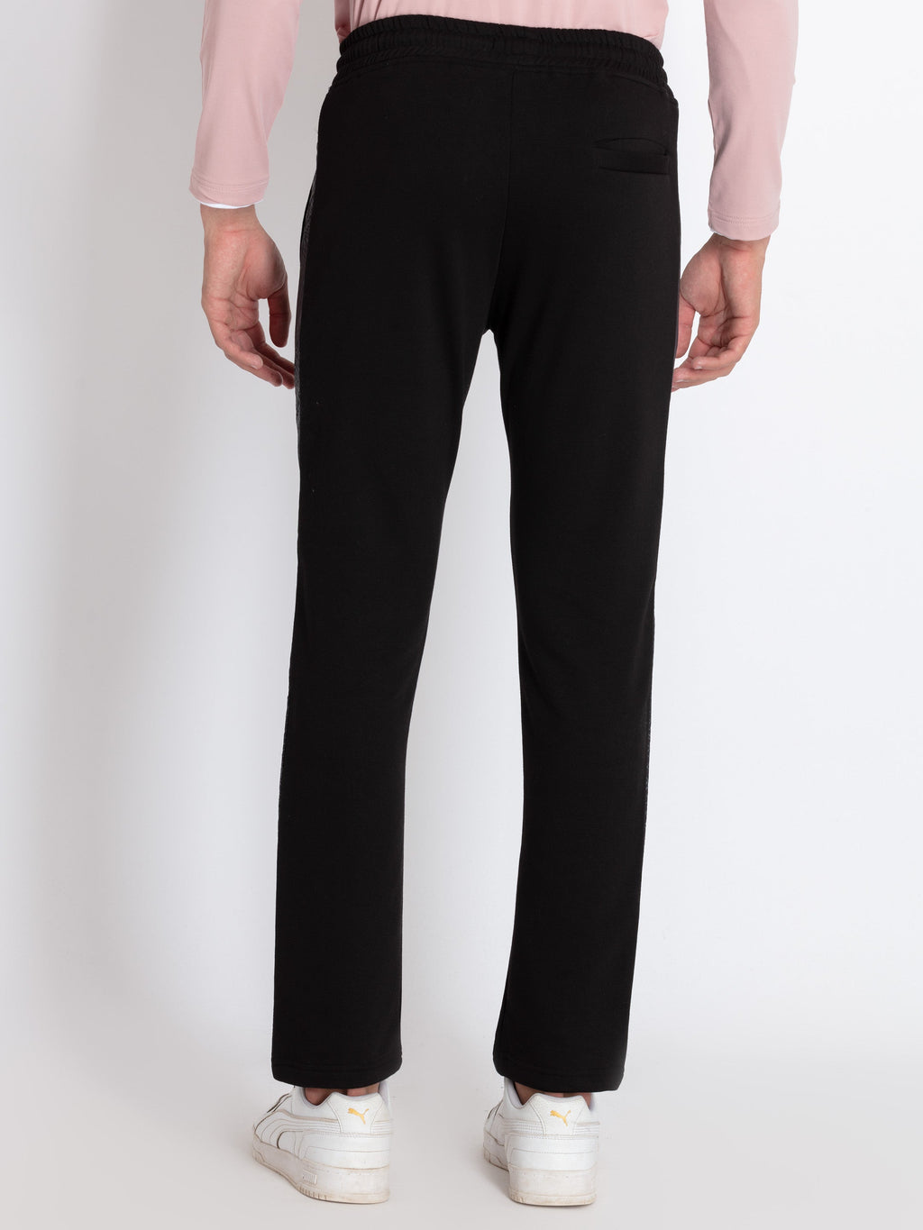 Mens Solid Regular Fit Track Pants