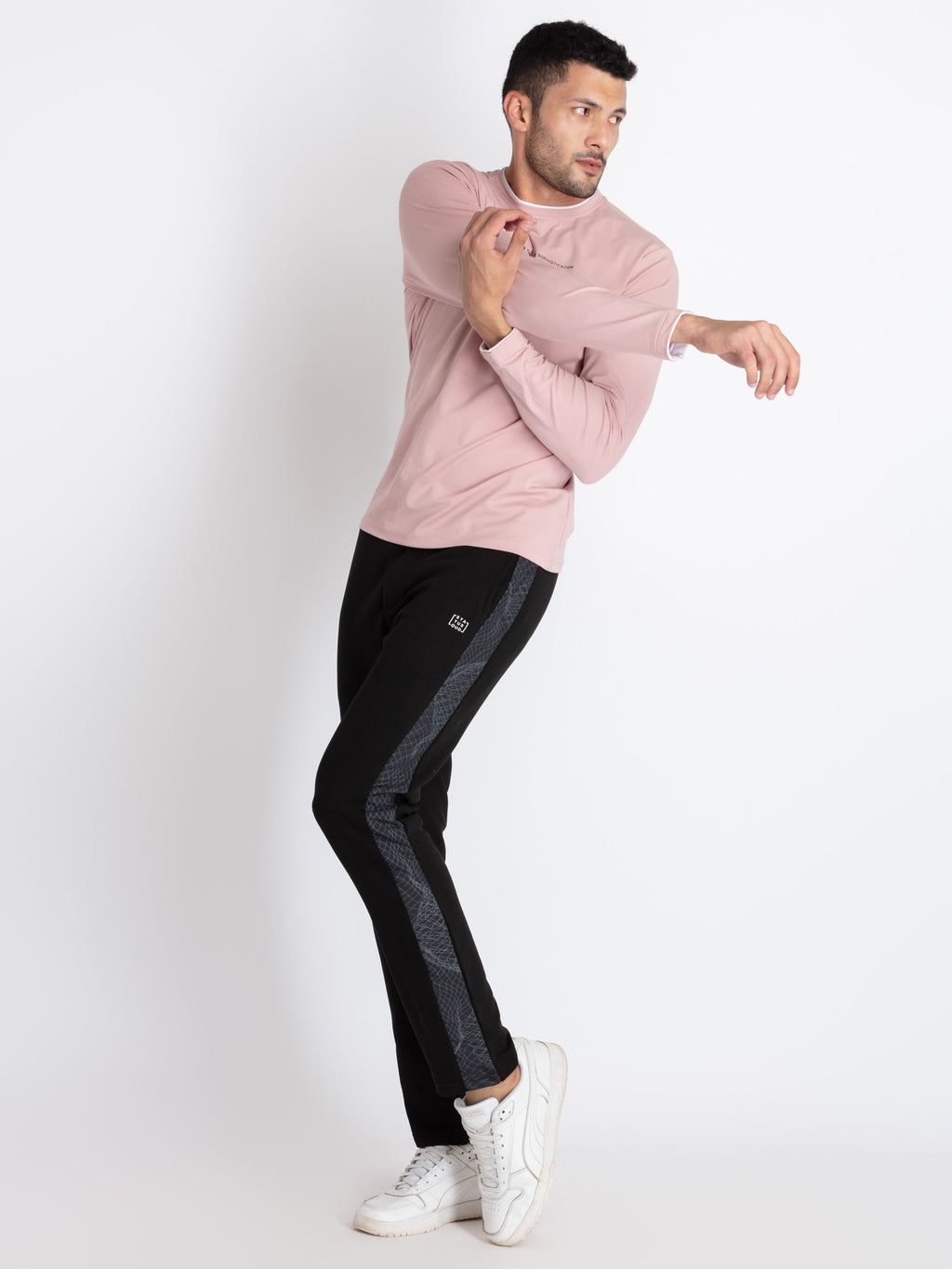 Mens Solid Regular Fit Track Pants