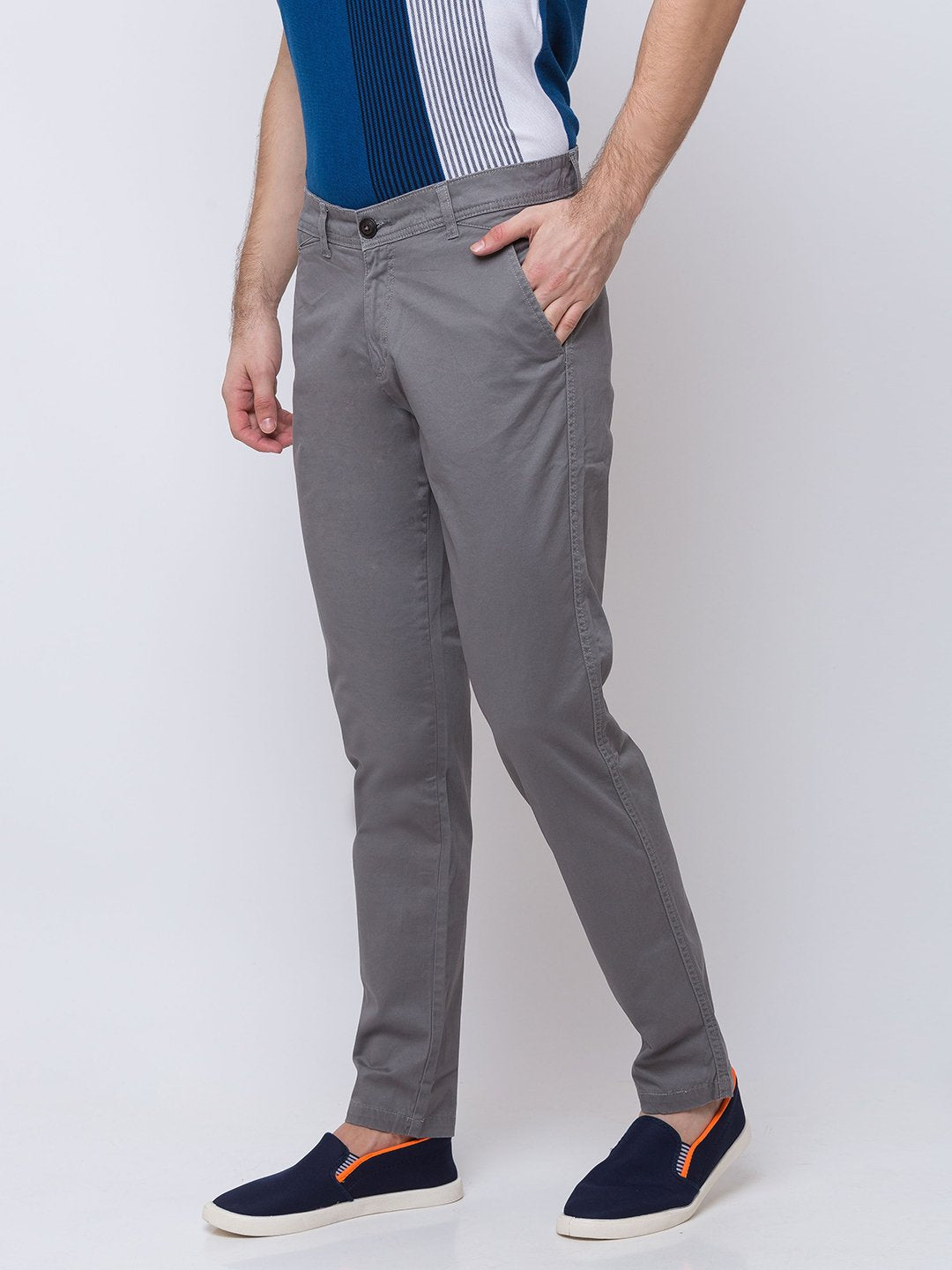 Mens Solid Open Bottom Trousers Secondary image