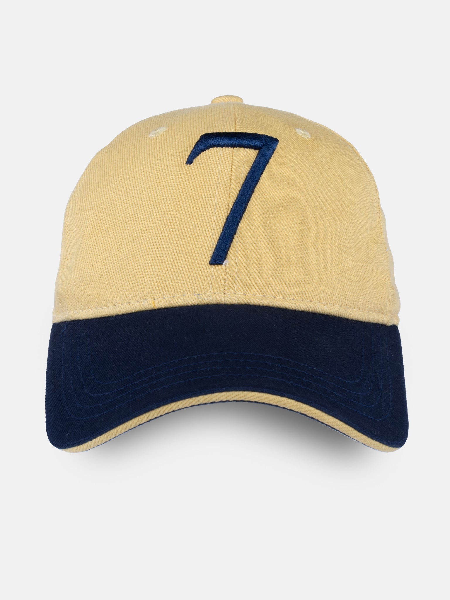 Yellow Number '7' Embroidered Cap