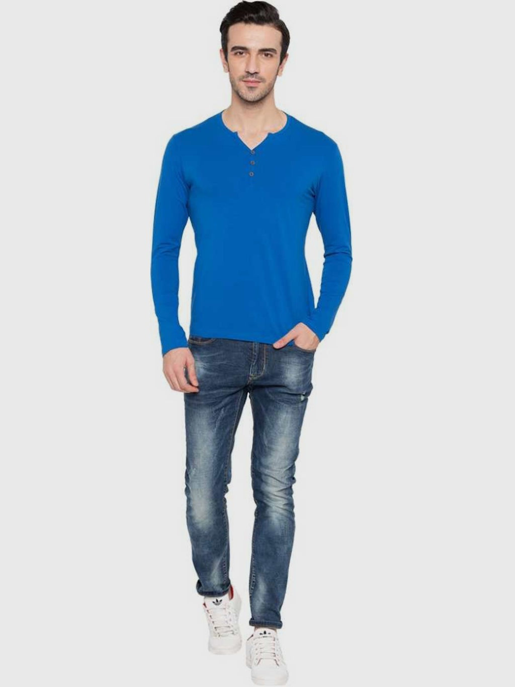 Solid V-Neck Tee